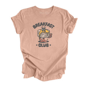 Breakfast Club Retro T-Shirt | Heather Prism Peach Color | Made Retro