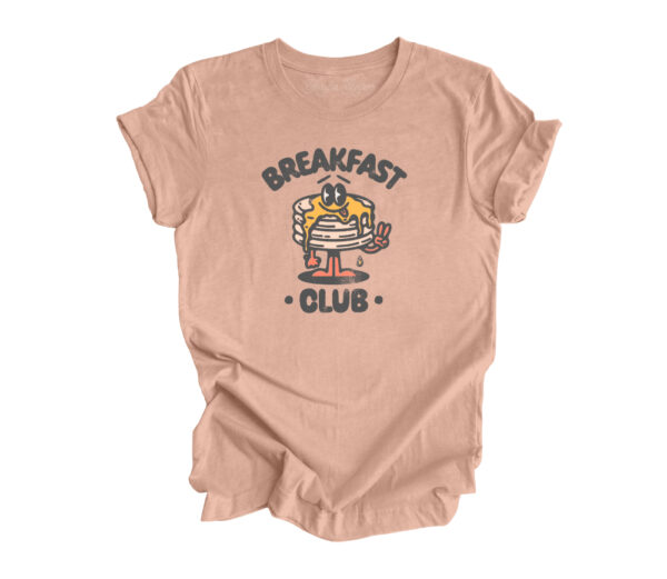 Breakfast Club Retro T-Shirt | Heather Prism Peach Color | Made Retro