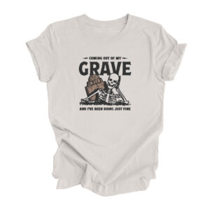 Coming Out of My Grave Retro T-Shirt | Vintage White Color | Made Retro