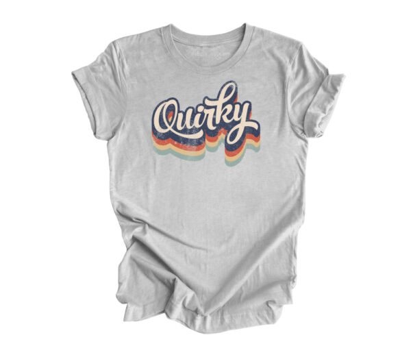 Quirky Retro T-Shirt | Heather Athletic Grey Color | Made Retro