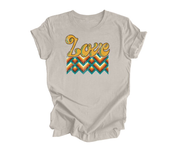 Retro Love T-Shirt | Heather Dust Color | Made Retro