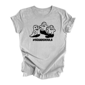 Squad Ghouls Retro T-Shirt | Heather Athletic Grey Color | Made Retro