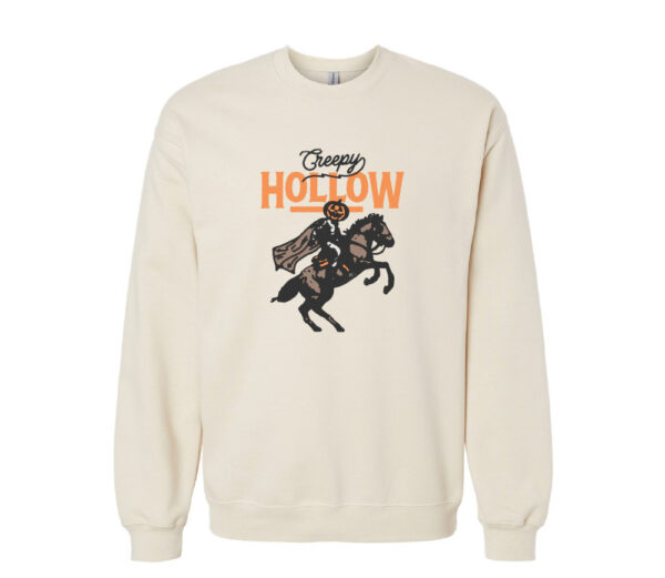 Creepy Hollow Retro Sweatshirt | Sand Color | Made Retro