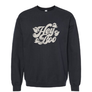 Hey Boo Retro Sweatshirt | Black Color | Made Retro