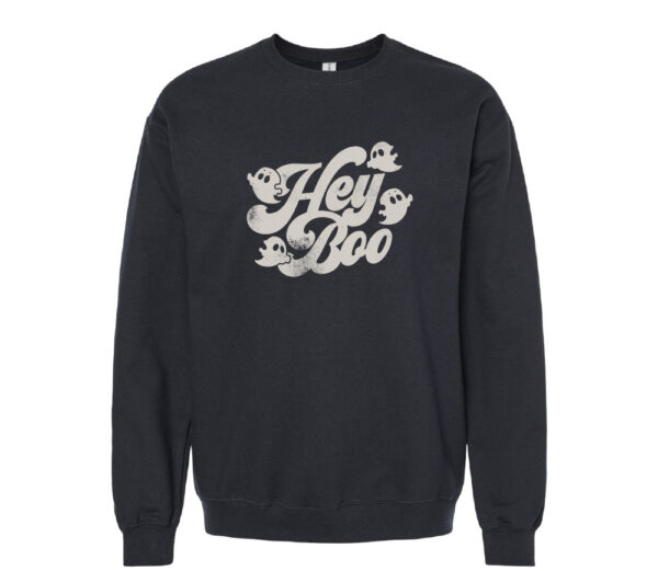 Hey Boo Retro Sweatshirt | Black Color | Made Retro