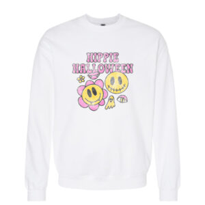 Hippie Halloween Retro Sweatshirt | White Color | Made Retro