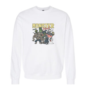 Monster Mash Retro Sweatshirt | White Color | Made Retro