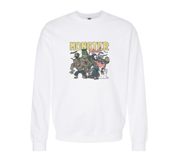 Monster Mash Retro Sweatshirt | White Color | Made Retro