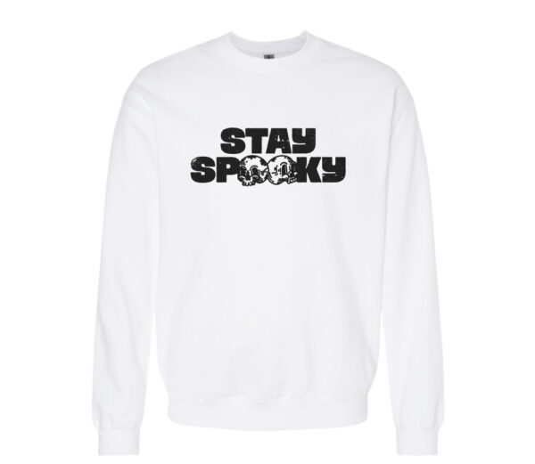 Stay Spooky With Skulls Retro Sweatshirt | White Color | Made Retro