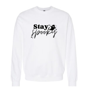 Stay Spooky Retro Sweatshirt | White Color | Made Retro