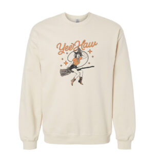 Yee Haw Halloween Retro Sweatshirt | Sand Color | Made Retro