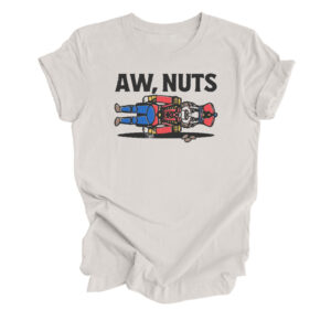 Aw Nuts Christmas T-Shirt | Vintage White Color | Made Retro