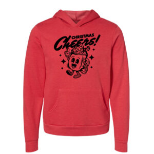 Christmas Cheers Retro Hoodie | Heather Red Color | Made Retro