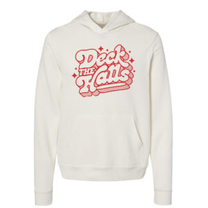 Deck The Halls Christmas Retro Hoodie | Vintage White Color | Made Retro