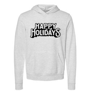 Happy Holidays Christmas Retro Hoodie | Ash Color | Made Retro