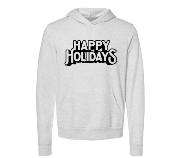 Happy Holidays Christmas Retro Hoodie | Ash Color | Made Retro