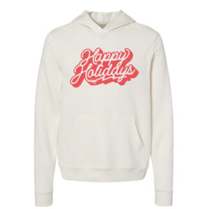 Retro Happy Holidays Christmas Hoodie | Vintage White Color | Made Retro