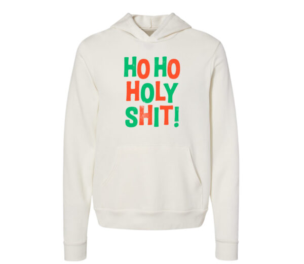 Ho Ho Holy Shit Retro Christmas Hoodie | Vintage White Color | Made Retro