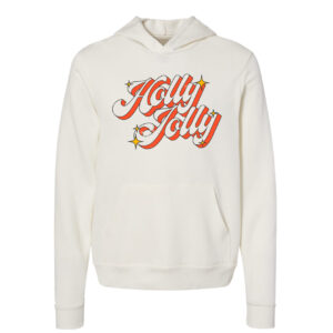 Starry Holly Jolly Christmas Hoodie | Vintage White Color | Made Retro