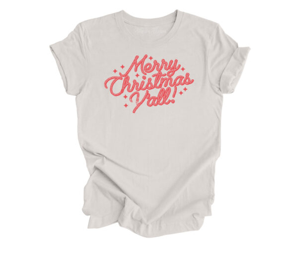 Merry Christmas Y'all Christmas T-Shirt | Vintage White Color | Made Retro