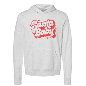 Santa Baby Retro Christmas Hoodie | Ash Color | Made Retro