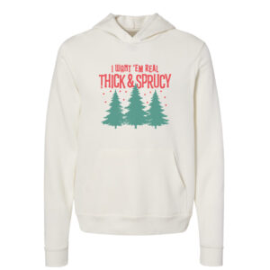 Thick & Sprucy Christmas Hoodie | Vintage White Color | Made Retro