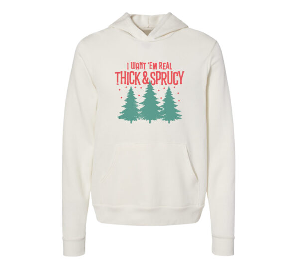 Thick & Sprucy Christmas Hoodie | Vintage White Color | Made Retro