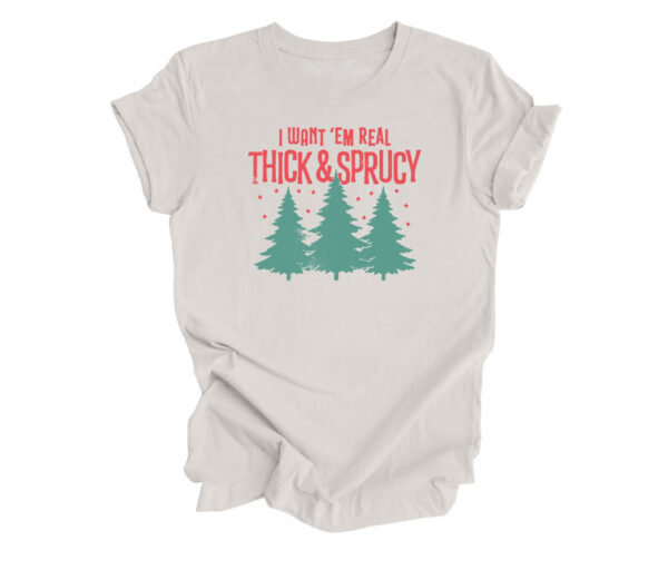 Thick and Sprucy Christmas T-Shirt | Vintage White Color | Made Retro