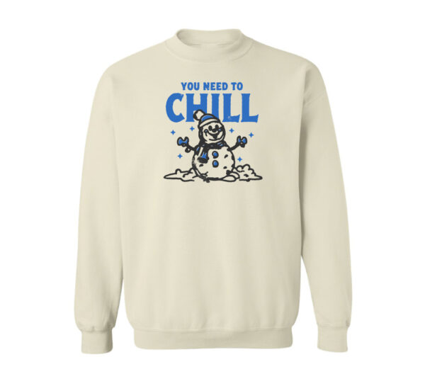 You Need to Chill Christmas Sweatshirt | Sand Color | Made Retro