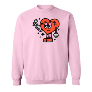 Anti-Valentine's Day Retro Sweatshirt | Light Pink Color | Made Retro