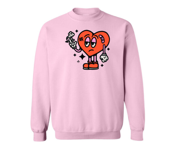 Anti-Valentine's Day Retro Sweatshirt | Light Pink Color | Made Retro