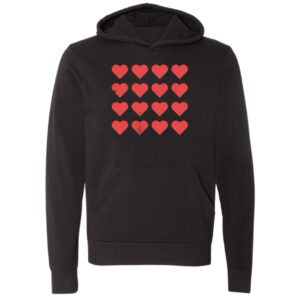 Candy Hearts | Valentine's Day Hoodie | Black Color | Made Retro