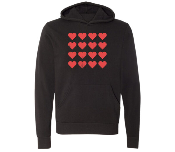 Candy Hearts | Valentine's Day Hoodie | Black Color | Made Retro