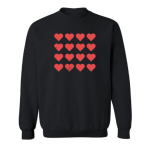 Candy Hearts | Valentine's Day Sweatshirt | Black Color | Made Retro