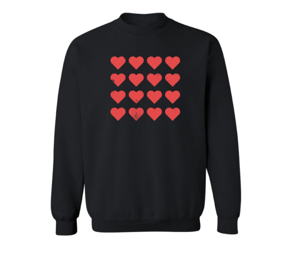 Candy Hearts | Valentine's Day Sweatshirt | Black Color | Made Retro