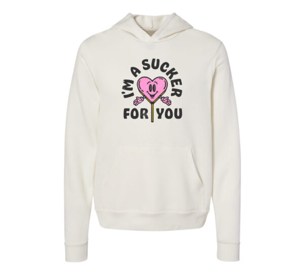 I'm a Sucker for You | Valentine's Day Retro Hoodie | Vintage White Color | Made Retro