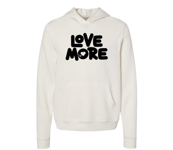 Love More | Valentine's Day Retro Hoodie | Vintage White Color | Made Retro