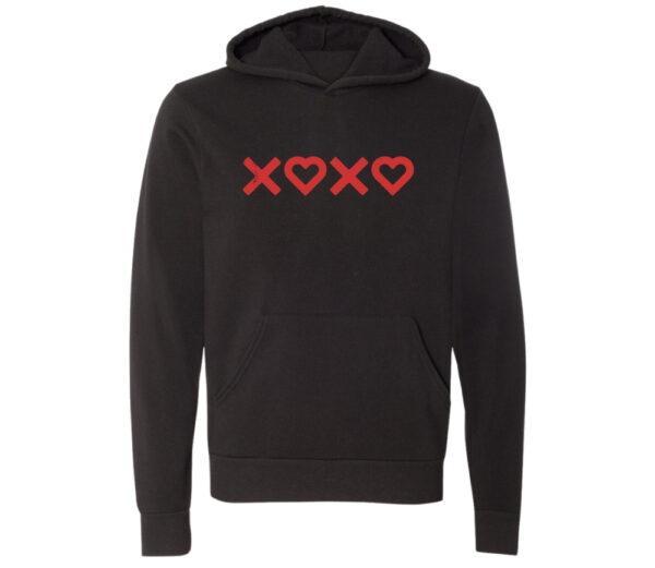 XOXO | Valentine's Day Retro Hoodie | Black Color | Made Retro