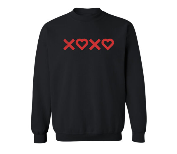 XOXO | Valentine's Day Retro Sweatshirt | Black Color | Made Retro