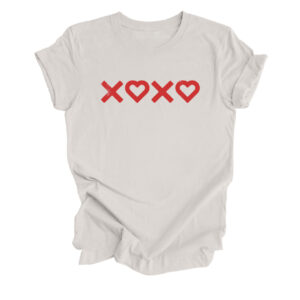 XOXO | Valentine's Day Retro T-Shirt | Vintage White Color | Made Retro